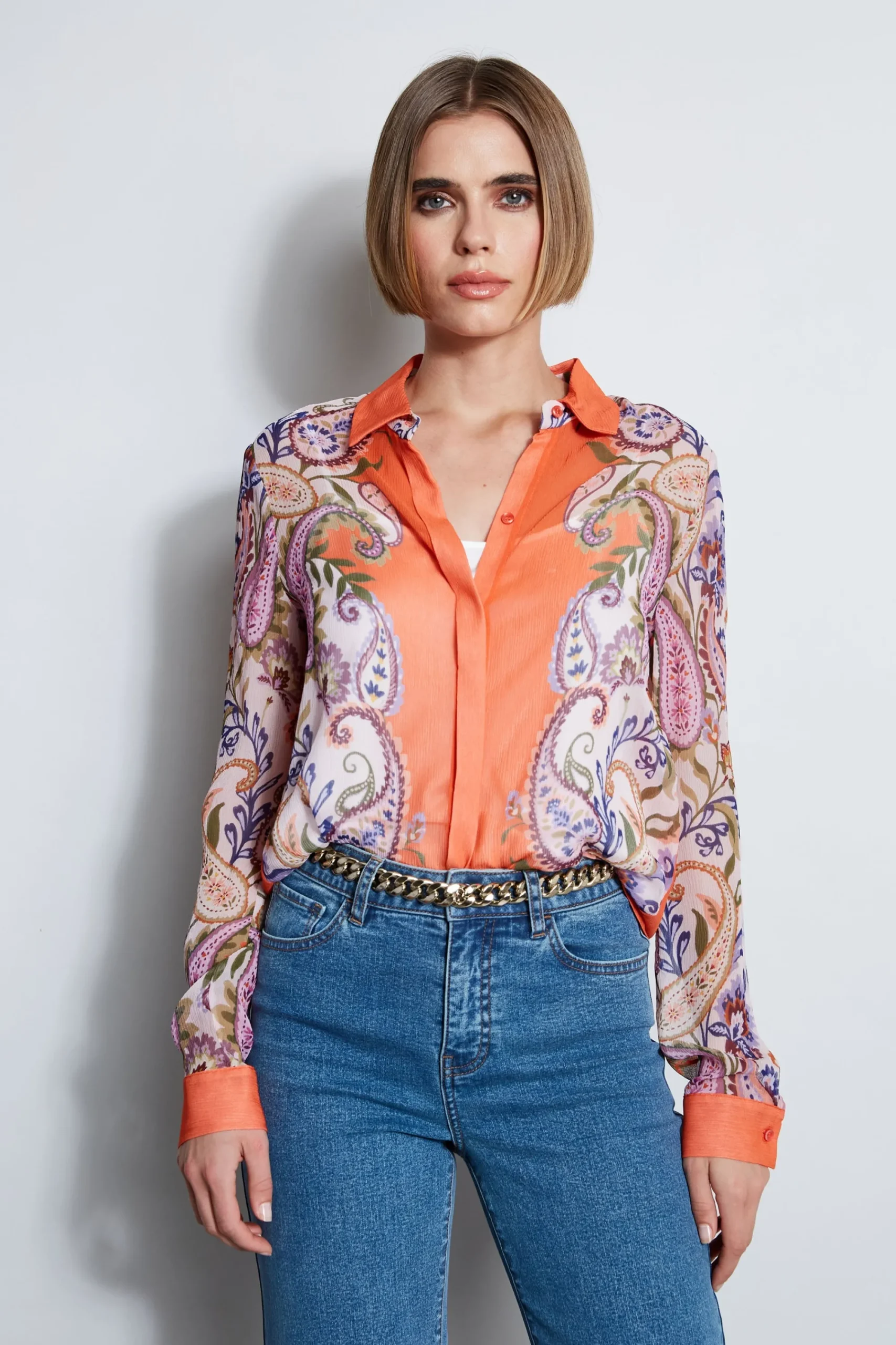 silk_paisley_button_down__0-1.webp Elie Tahari Tops & Sweaters-Silk Paisley Button Down Shirt