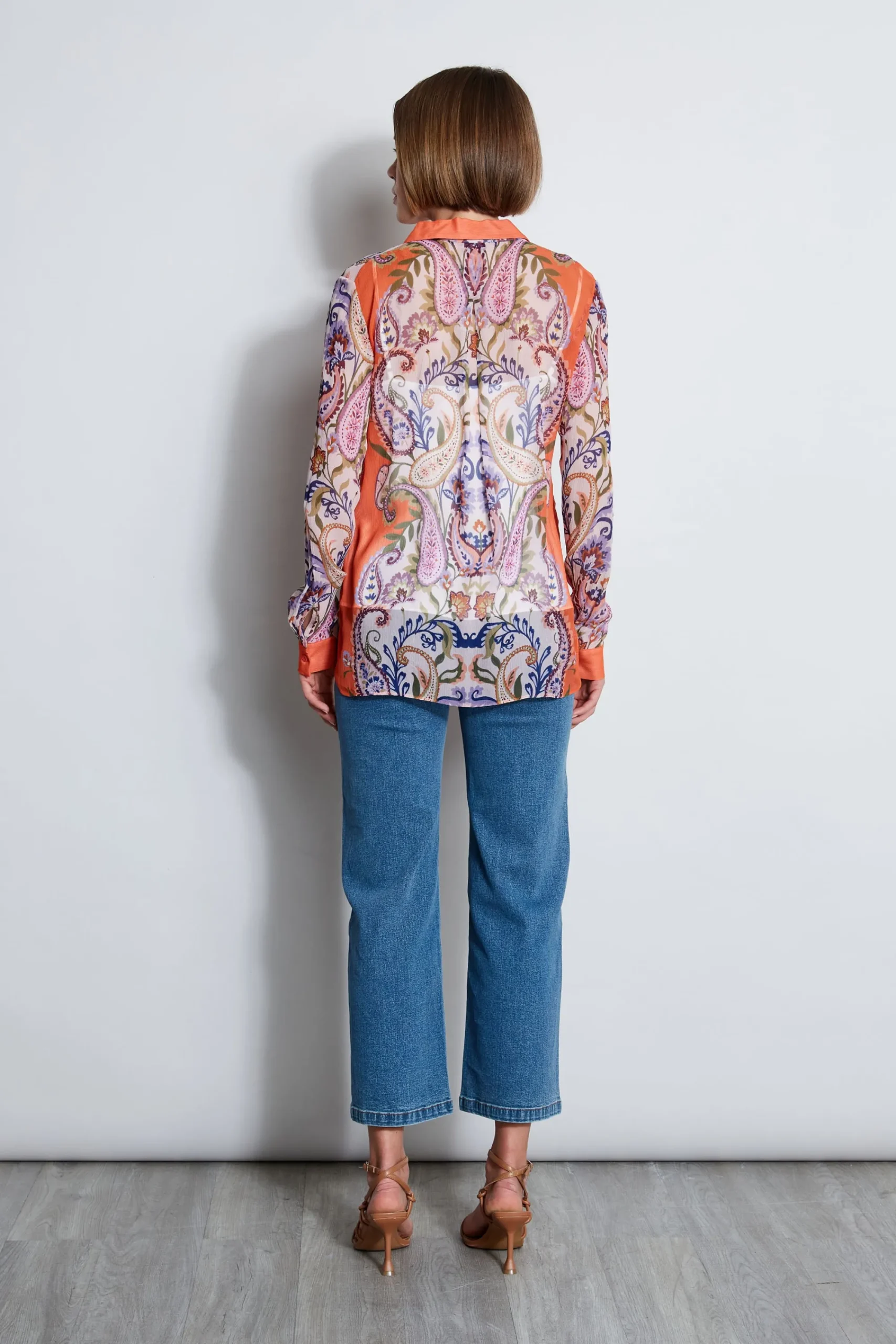 silk_paisley_button_down__5.webp Elie Tahari Tops & Sweaters-Silk Paisley Button Down Shirt