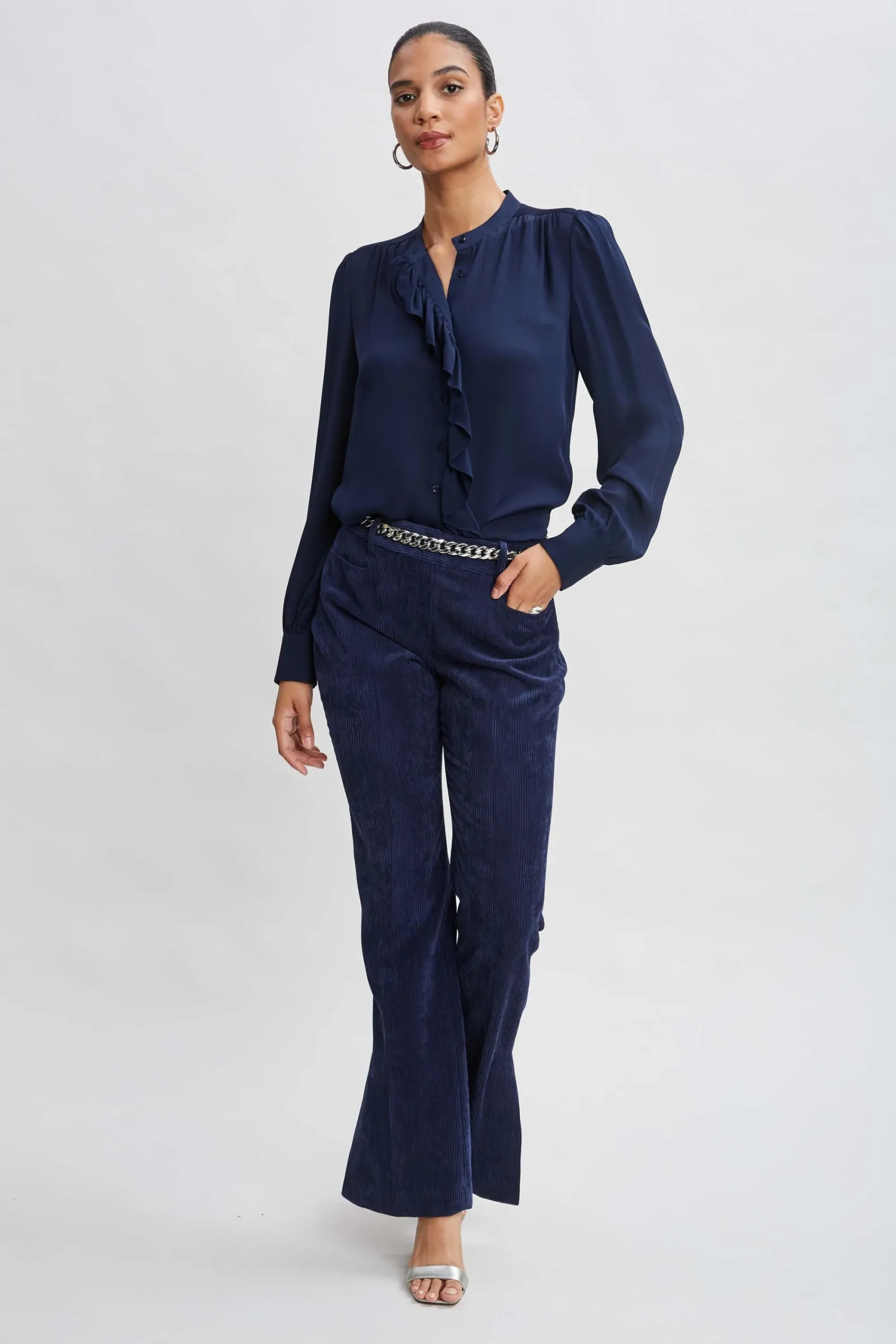 silk_ruffle_button_down_s_1-1.webp Elie Tahari Tops & Sweaters | Suiting-Silk Ruffle Button Down Shirt