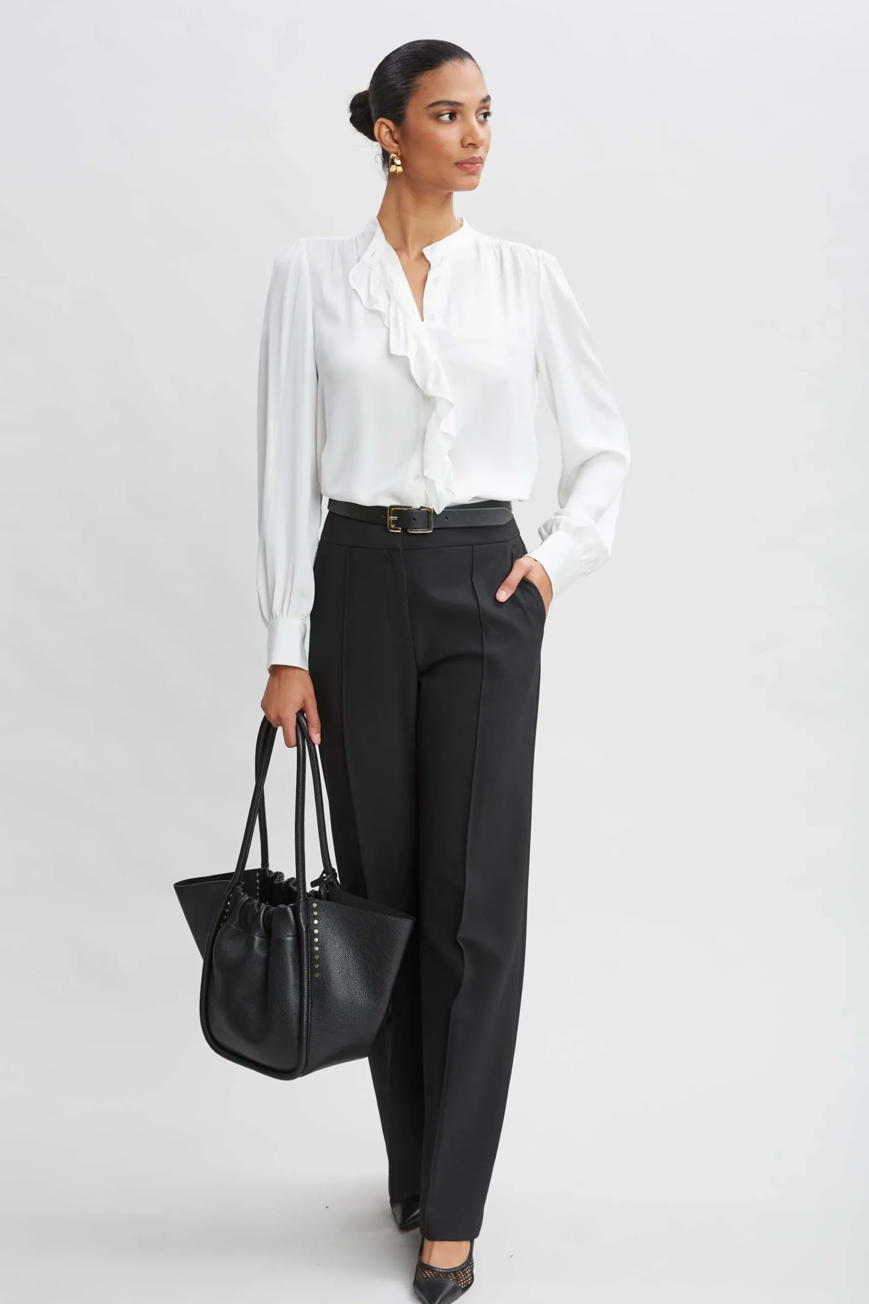 silk_ruffle_button_down_s_4-2.webp Elie Tahari Tops & Sweaters | Suiting-Silk Ruffle Button Down Shirt