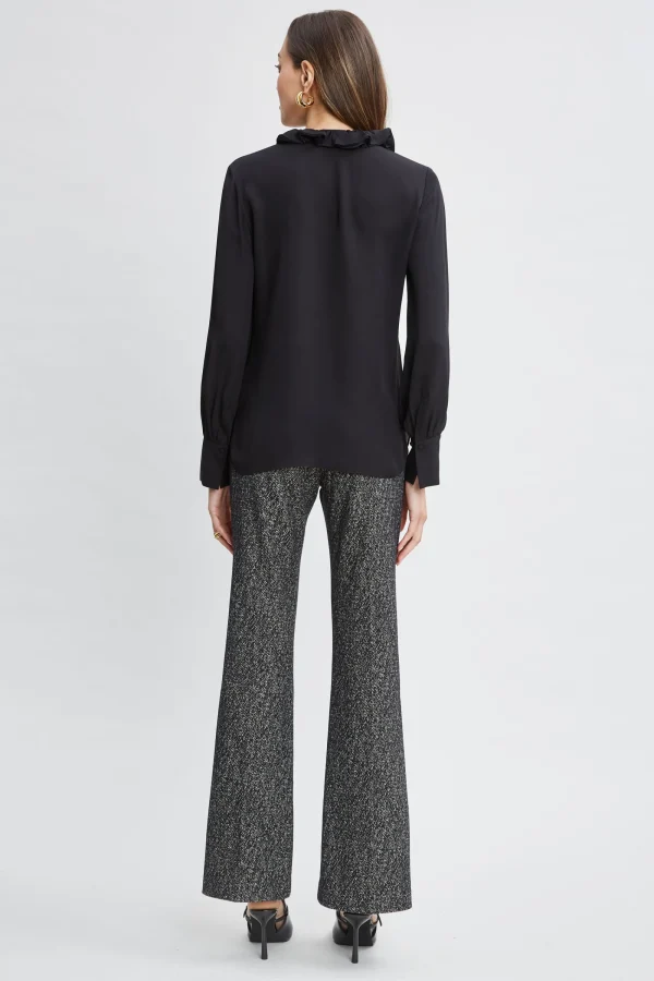 Elie Tahari Tops & Sweaters-Silk Ruffle Neck Shirt