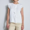 Elie Tahari Tops & Sweaters-Silk Ruffle Shirt