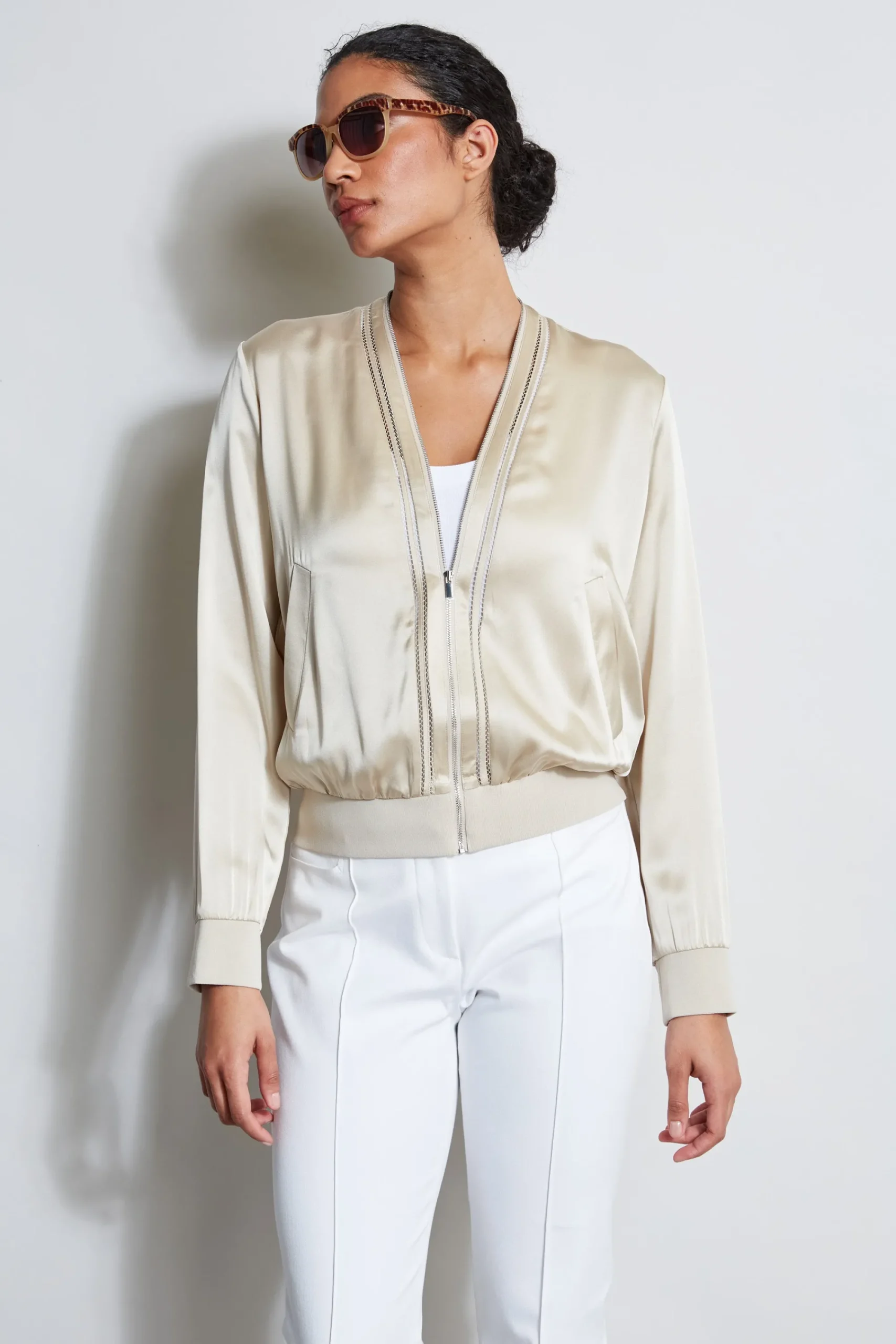 silk_satin_bomber_jacket_3.webp Elie Tahari Jackets & Blazers-Silk Satin Bomber Jacket