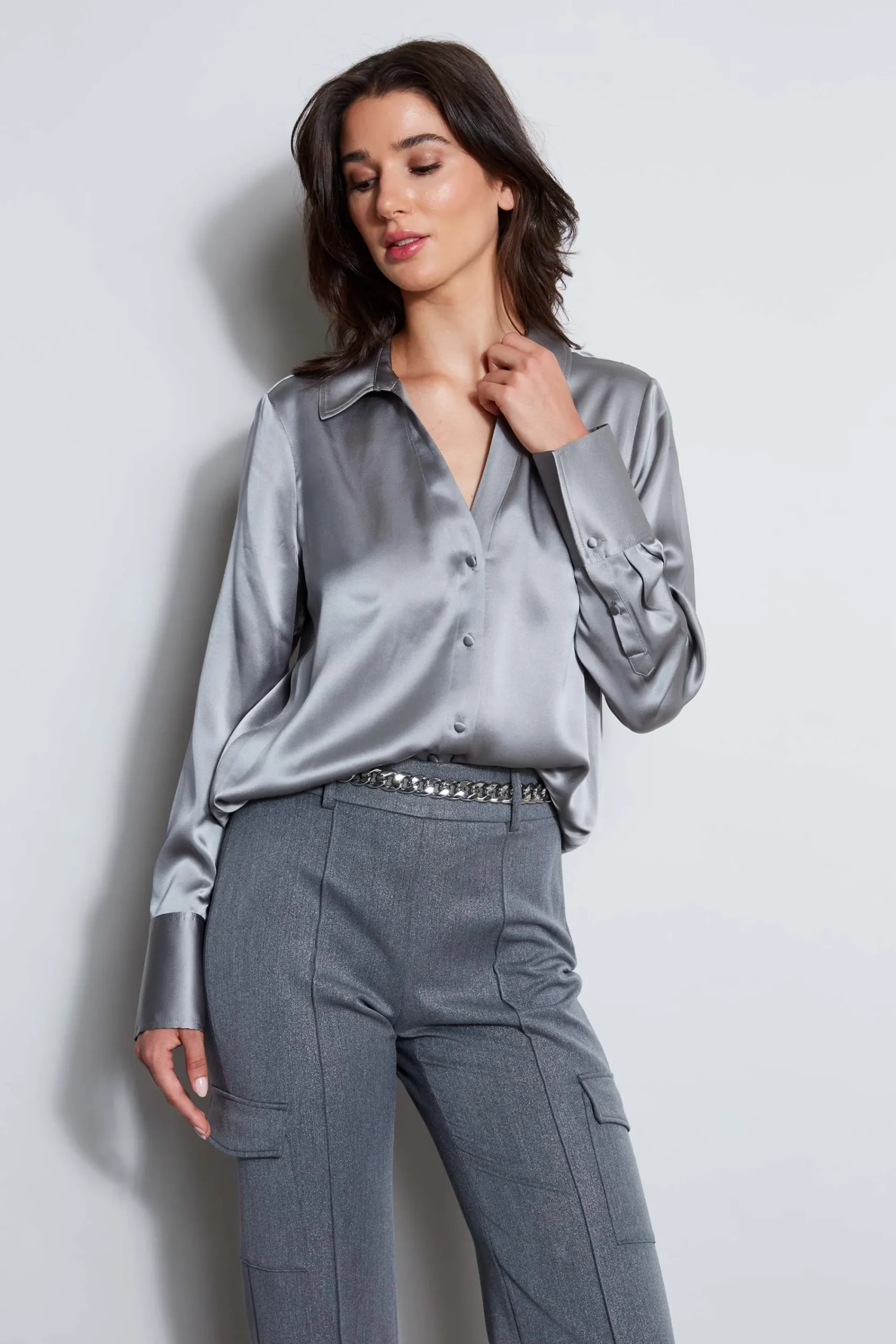 silk_satin_button_down_sh_0-1.webp Elie Tahari Tops & Sweaters | Suiting-Silk Satin Button Down Shirt