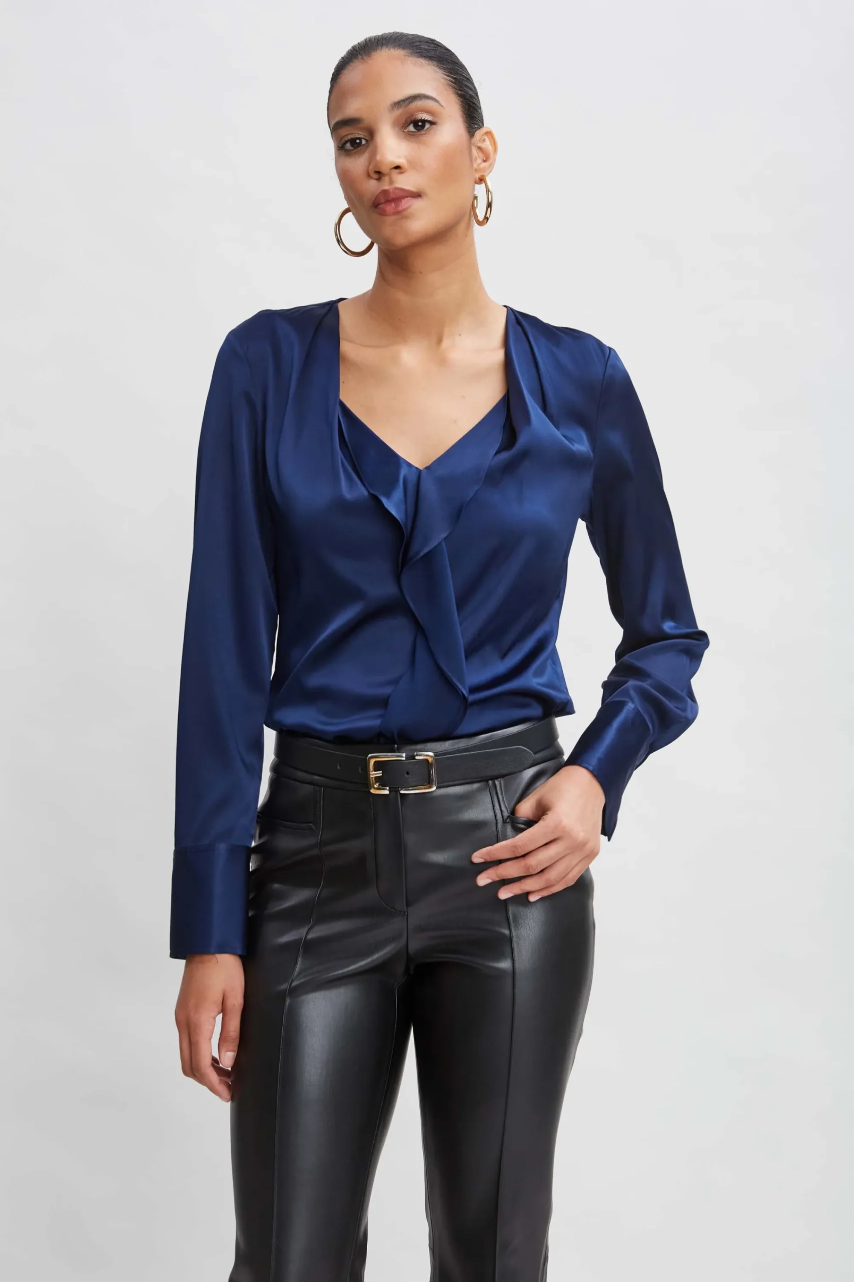 silk_satin_contour_ruffle_0-1.webp Elie Tahari Tops & Sweaters-Silk Satin Contour Ruffle Shirt
