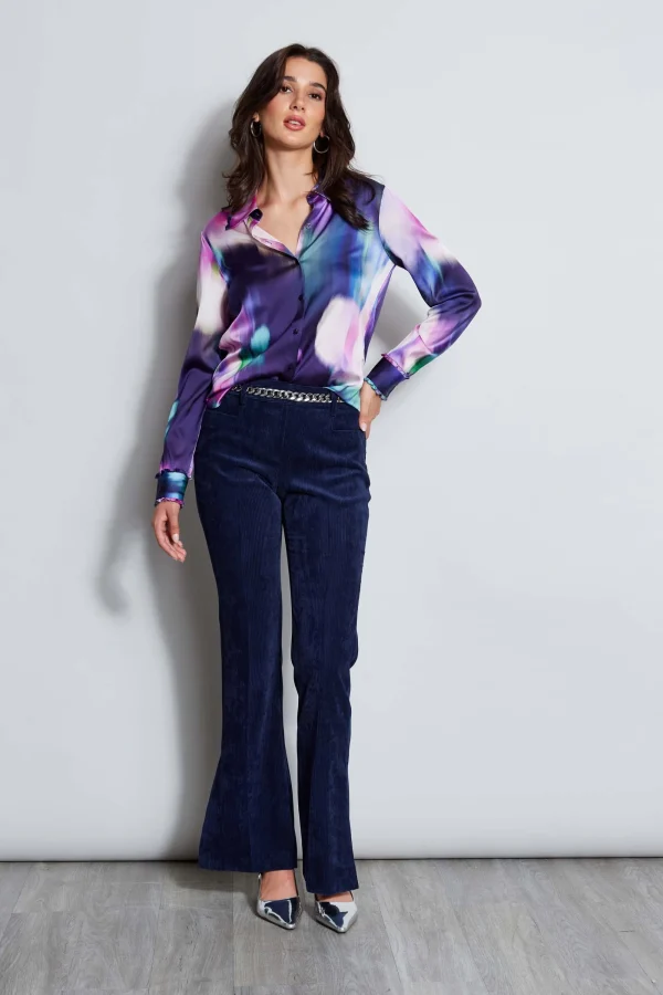 Elie Tahari Tops & Sweaters-Silk Satin Moire Floral Shirt