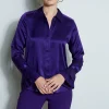Elie Tahari Tops & Sweaters-Silk Satin Ruffle Cuff Shirt