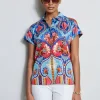 Elie Tahari Tops & Sweaters-Silk Tapestry Floral Shirt