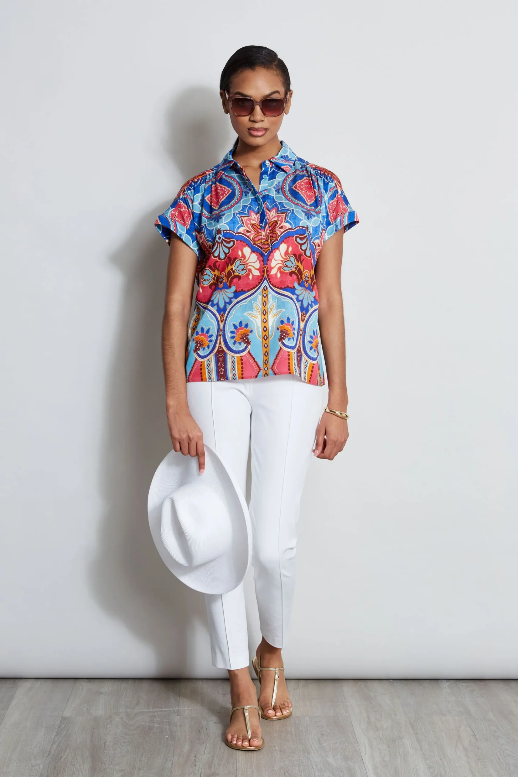 silk_tapestry_floral_shir_1.webp Elie Tahari Tops & Sweaters-Silk Tapestry Floral Shirt
