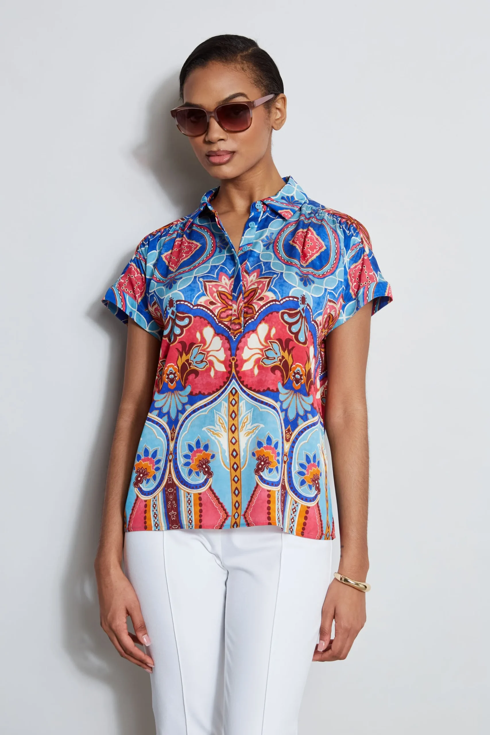 silk_tapestry_floral_shir_3.webp Elie Tahari Tops & Sweaters-Silk Tapestry Floral Shirt