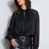 Elie Tahari Tops & Sweaters-Silk Twist Keyhole Shirt