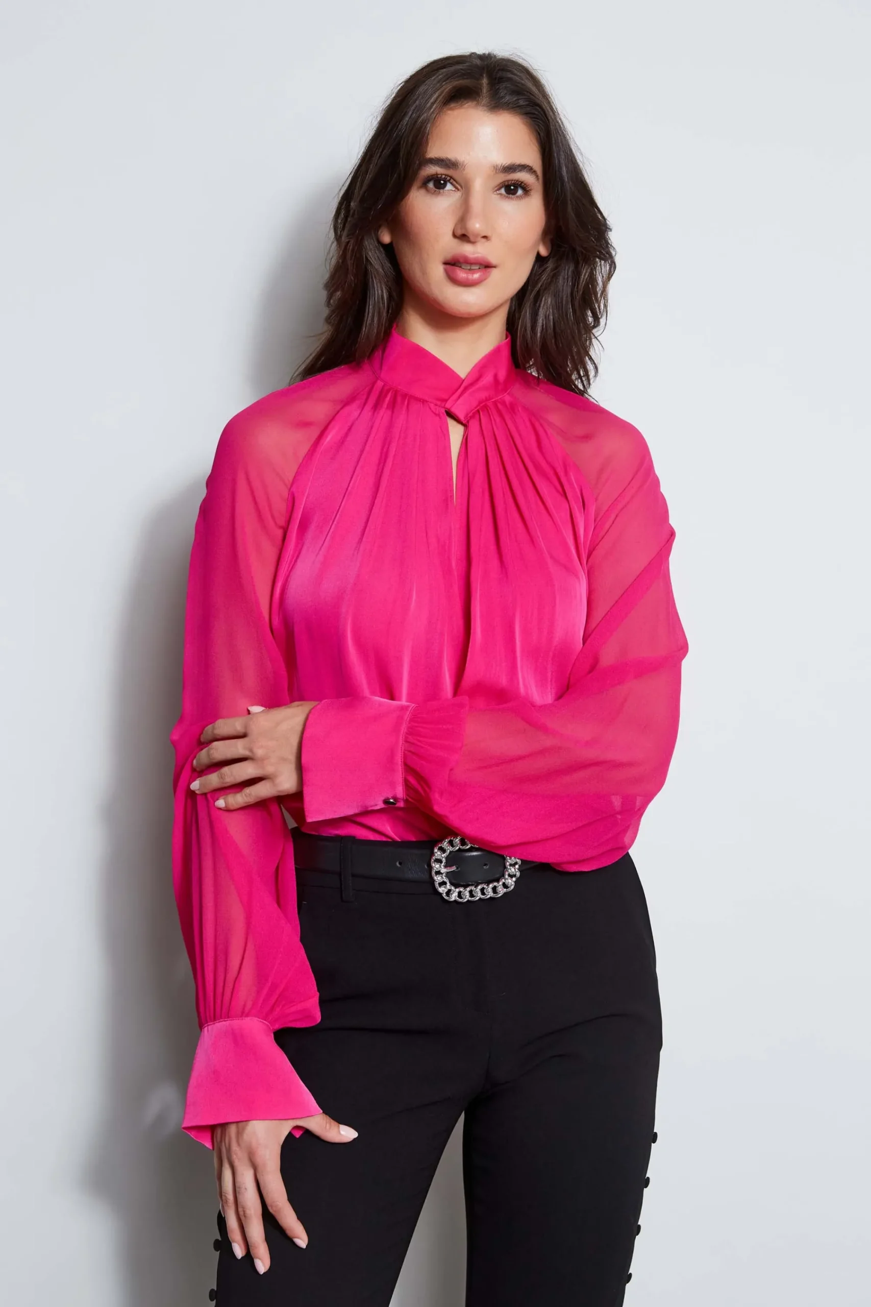 silk_twist_keyhole_shirt_2-1.webp Elie Tahari Tops & Sweaters-Silk Twist Keyhole Shirt