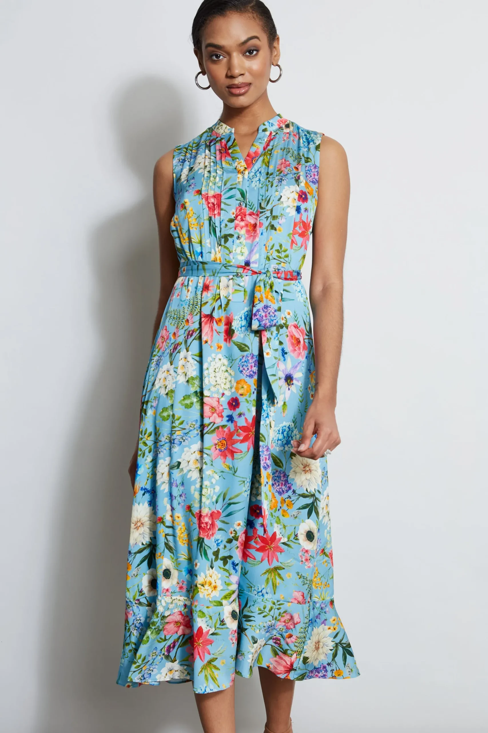 silk_wild_meadow_shirt_dr_1.webp Elie Tahari Dresses & Jumpsuits | Sleeveless Dresses-Silk Wild Meadow Shirt Dress
