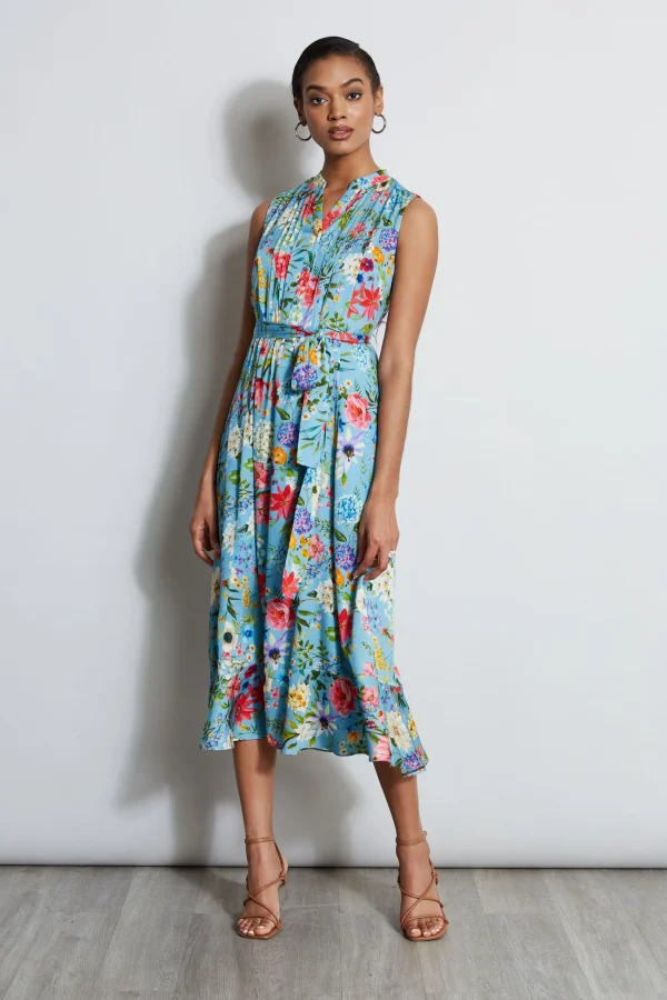 Elie Tahari Dresses & Jumpsuits | Sleeveless Dresses-Silk Wild Meadow Shirt Dress