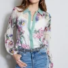 Elie Tahari Tops & Sweaters-Silk Wind Floral Button Down Shirt