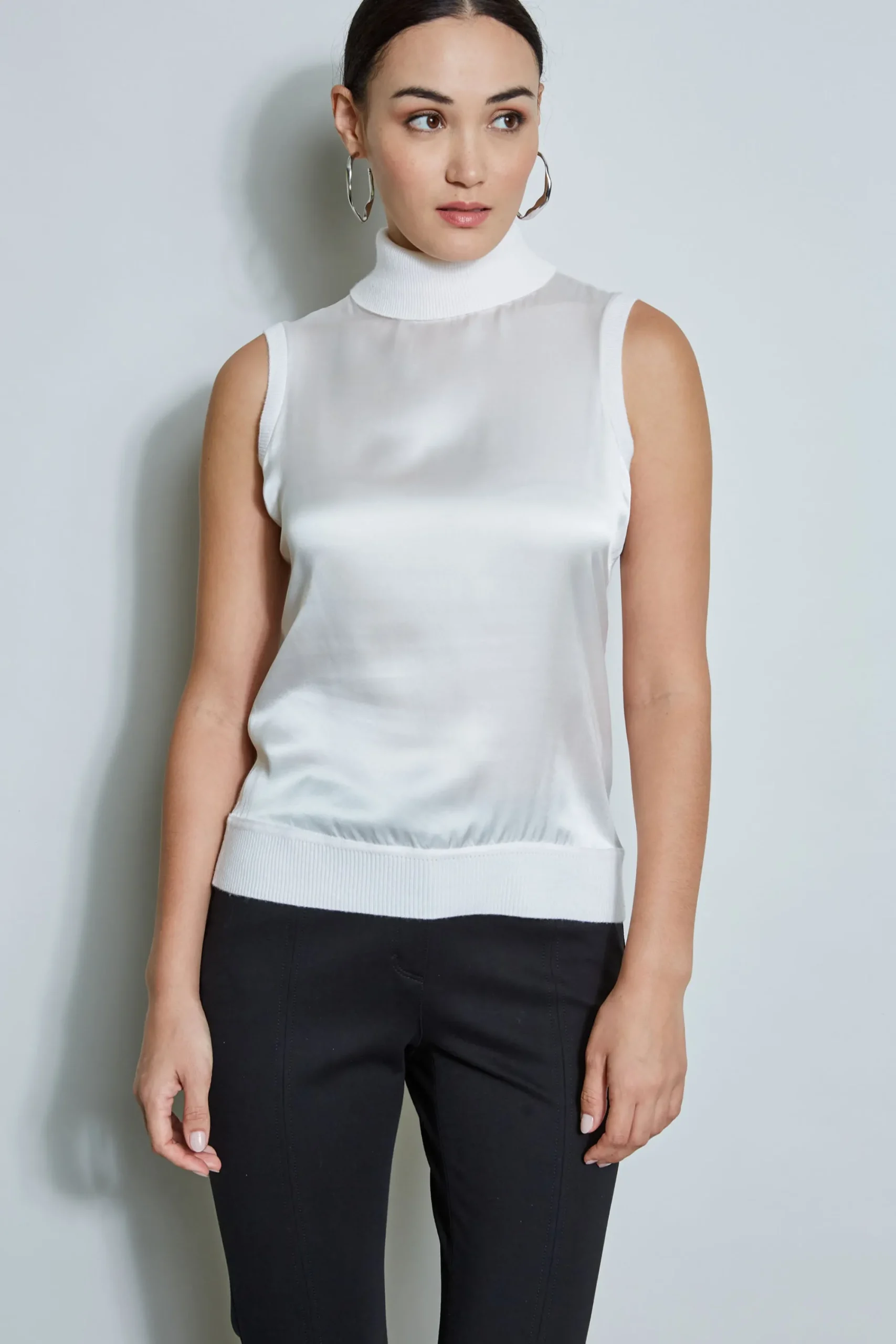sleeveless_satin_front_sw_0.webp Elie Tahari Tops & Sweaters-Sleeveless Satin Front Sweater