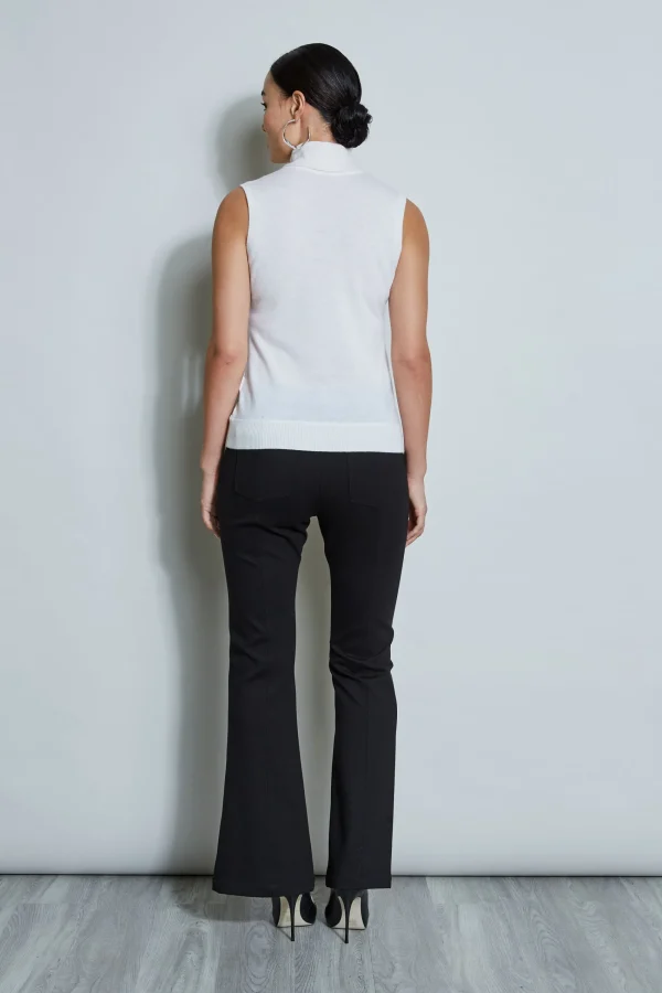 Elie Tahari Tops & Sweaters-Sleeveless Satin Front Sweater