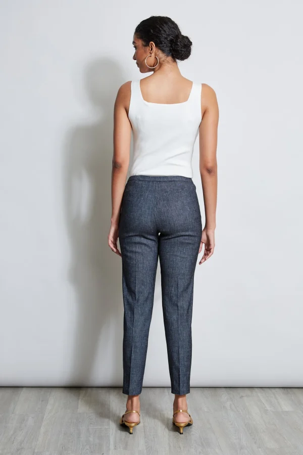 Elie Tahari Bottoms-Slim Linen Pant
