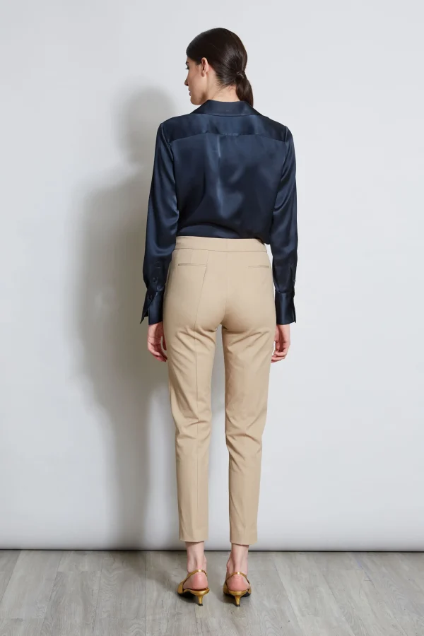Elie Tahari Bottoms-Slim Pintuck Pant