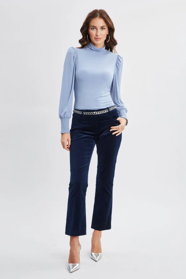 Elie Tahari Tops & Sweaters-Smocked Turtleneck Knit