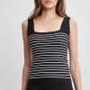 Elie Tahari Tops & Sweaters-Stripe Square Neck Sweater