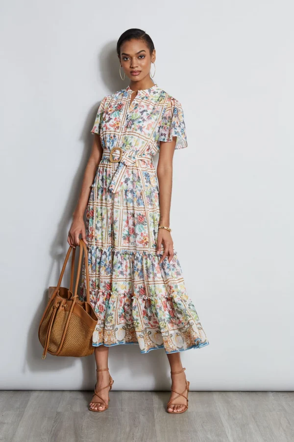 Elie Tahari Dresses & Jumpsuits | Short Sleeve Dresses-Summer Palace Belted Dress