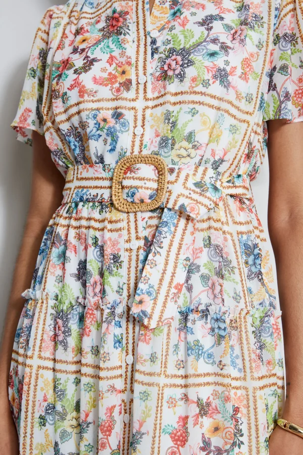 Elie Tahari Dresses & Jumpsuits | Short Sleeve Dresses-Summer Palace Belted Dress