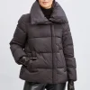 Elie Tahari Coats-Tahari Asymmetric Short Puffer Coat
