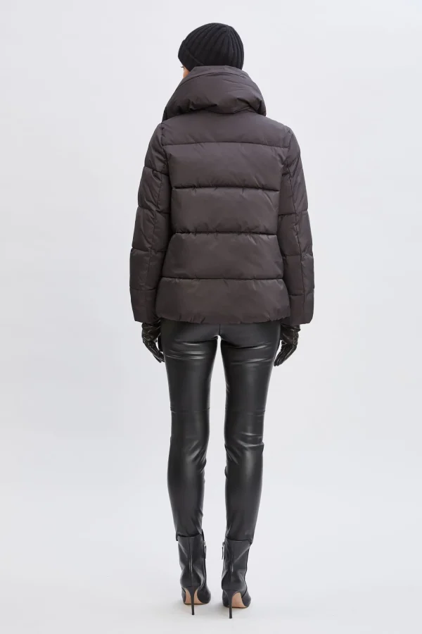 Elie Tahari Coats-Tahari Asymmetric Short Puffer Coat