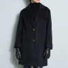 Elie Tahari Coats-Tahari Double Face Wool Blend Two Button Coat