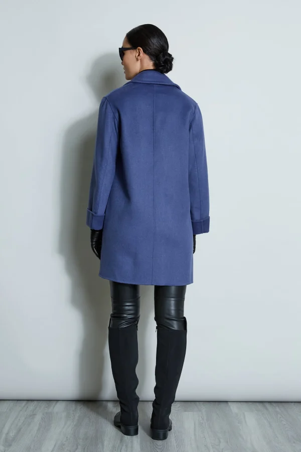 Elie Tahari Coats-Tahari Double Face Wool Blend Two Button Coat