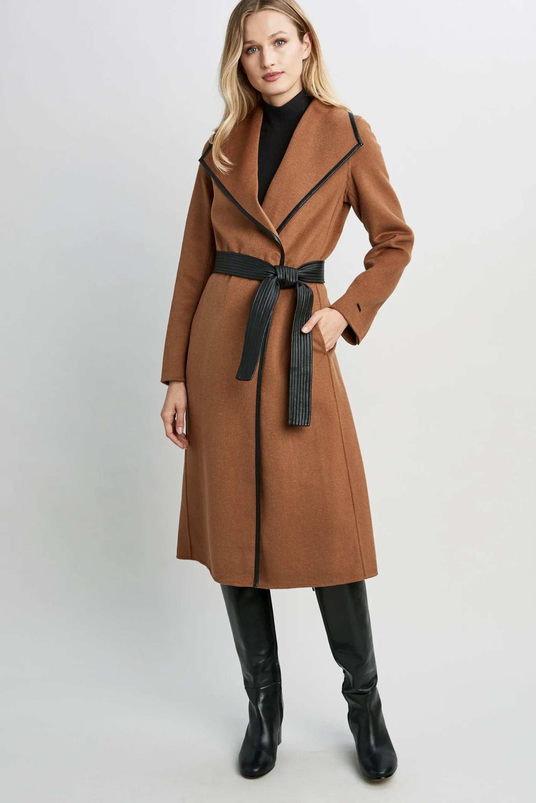 tahari_double_face_wool_v_0-1.webp Elie Tahari Coats-Tahari Double Face Wool Vegan Leather Trim Coat