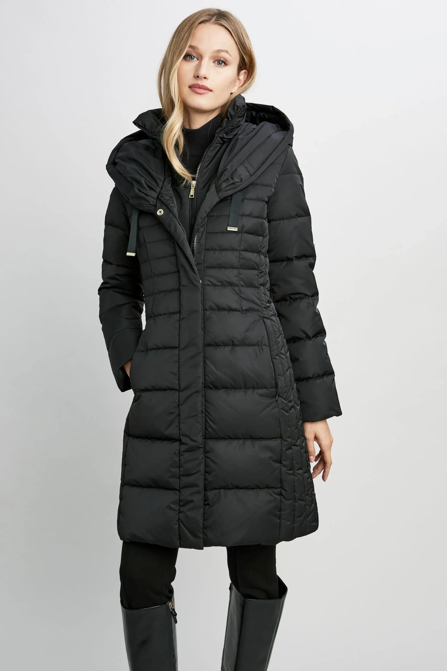 tahari_double_layer_long__0.webp Elie Tahari Coats-Tahari Double Layer Long Puffer Coat