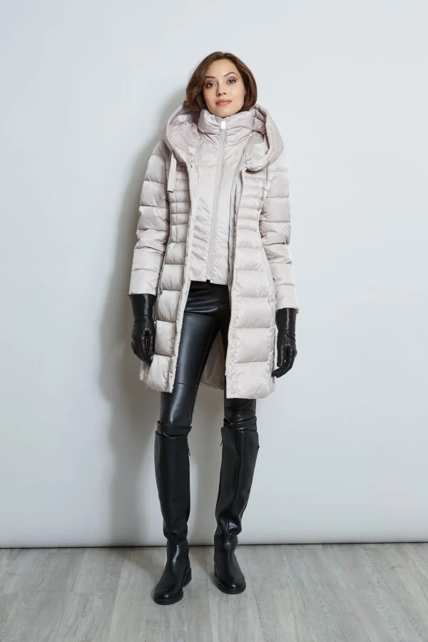 Elie Tahari Coats-Tahari Double Layer Long Puffer Coat
