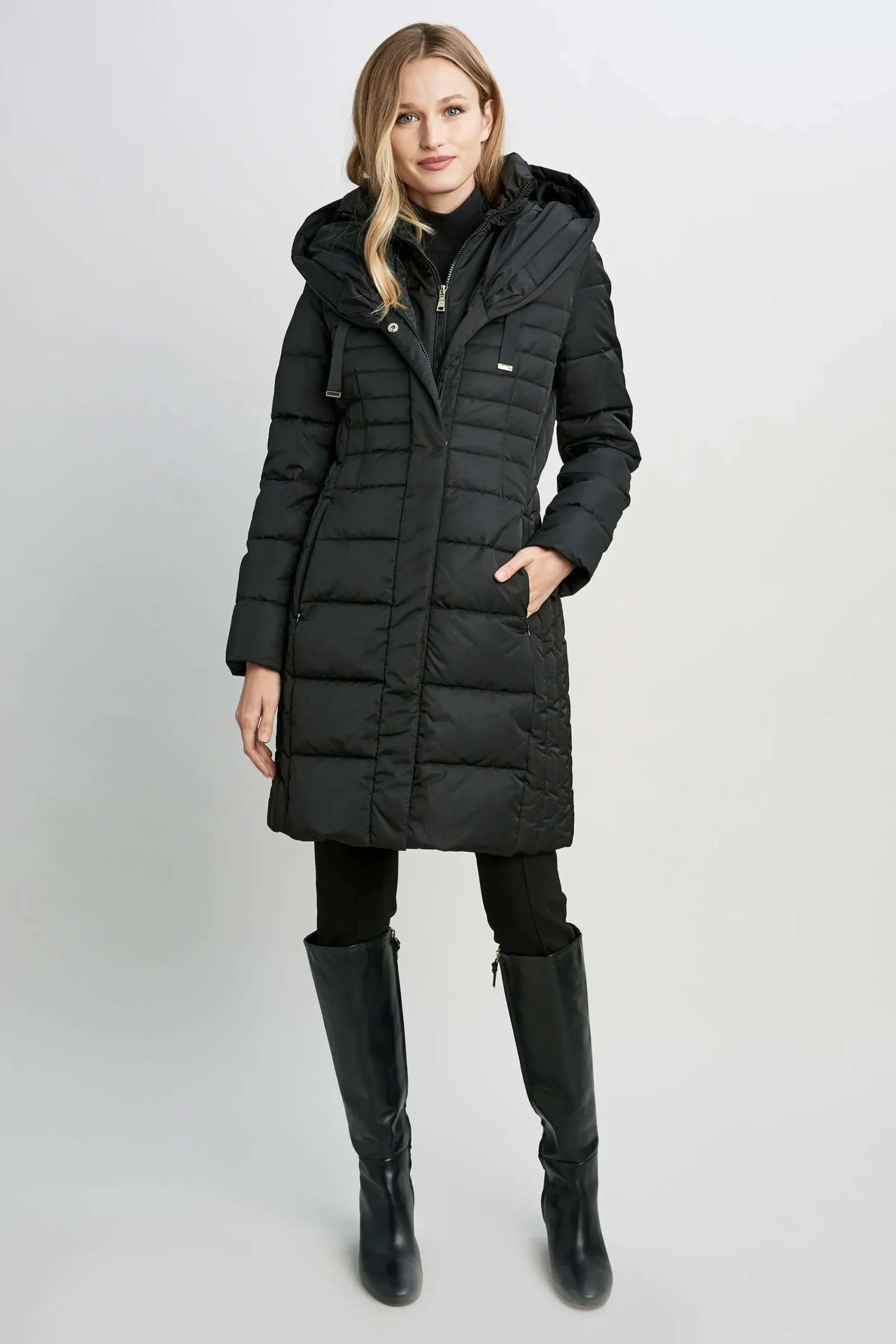 tahari_double_layer_long__1.webp Elie Tahari Coats-Tahari Double Layer Long Puffer Coat