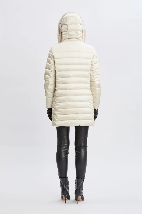 Elie Tahari Coats-Tahari Faux Fur Collar Puffer Coat