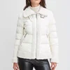 Elie Tahari Coats-Tahari Faux Shearling Puffer Coat