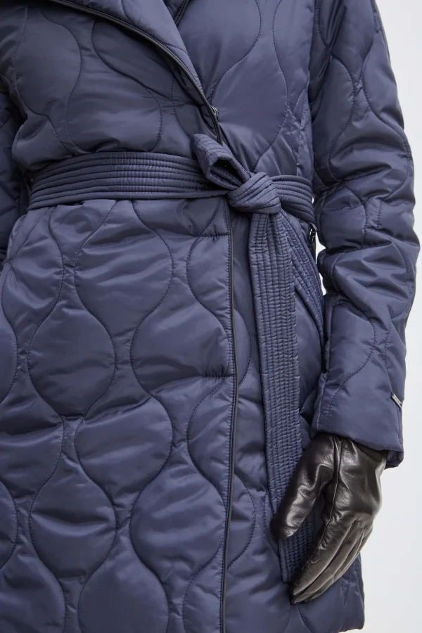 Elie Tahari Coats-Tahari Lightweight Quilted Wrap Puffer Coat