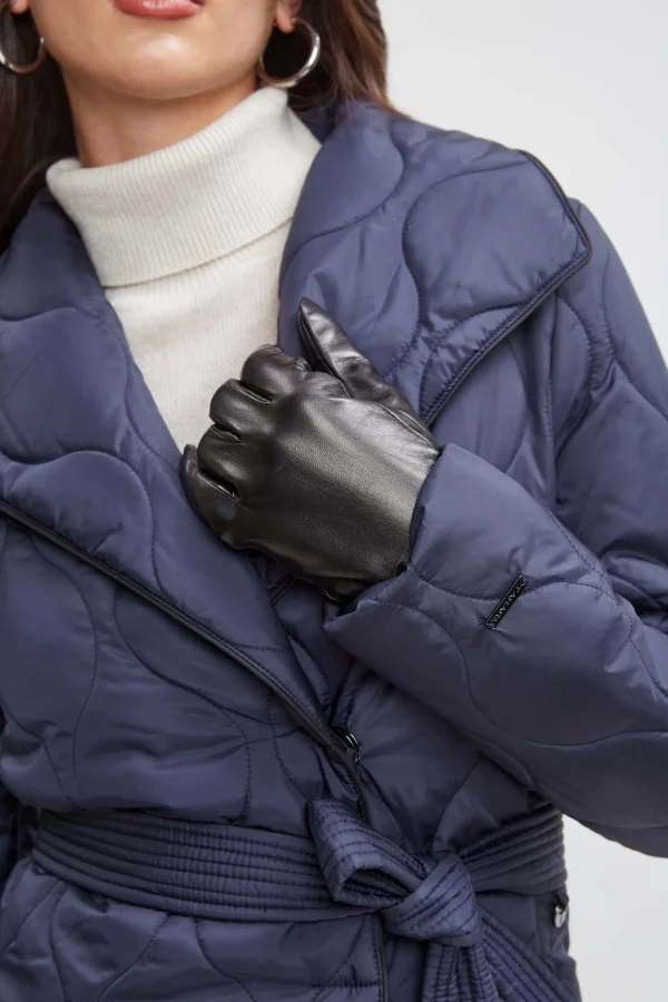 Elie Tahari Coats-Tahari Lightweight Quilted Wrap Puffer Coat