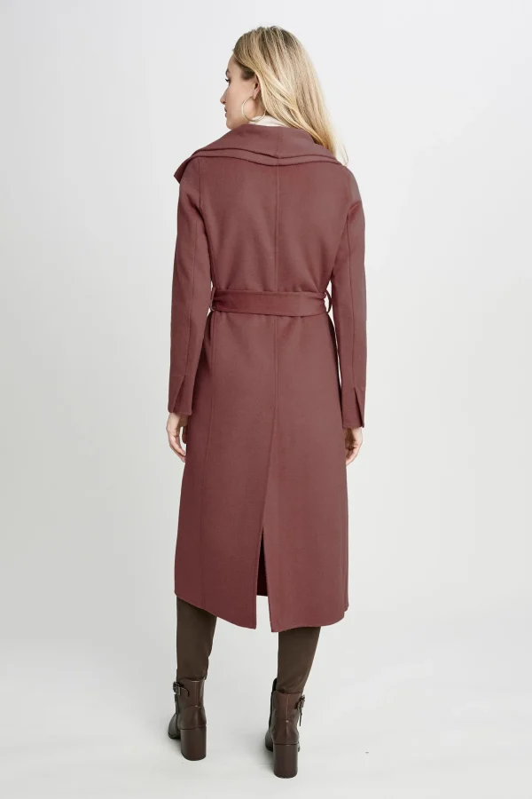 Elie Tahari Coats-Tahari Long Double Face Wool Blend Wrap Coat
