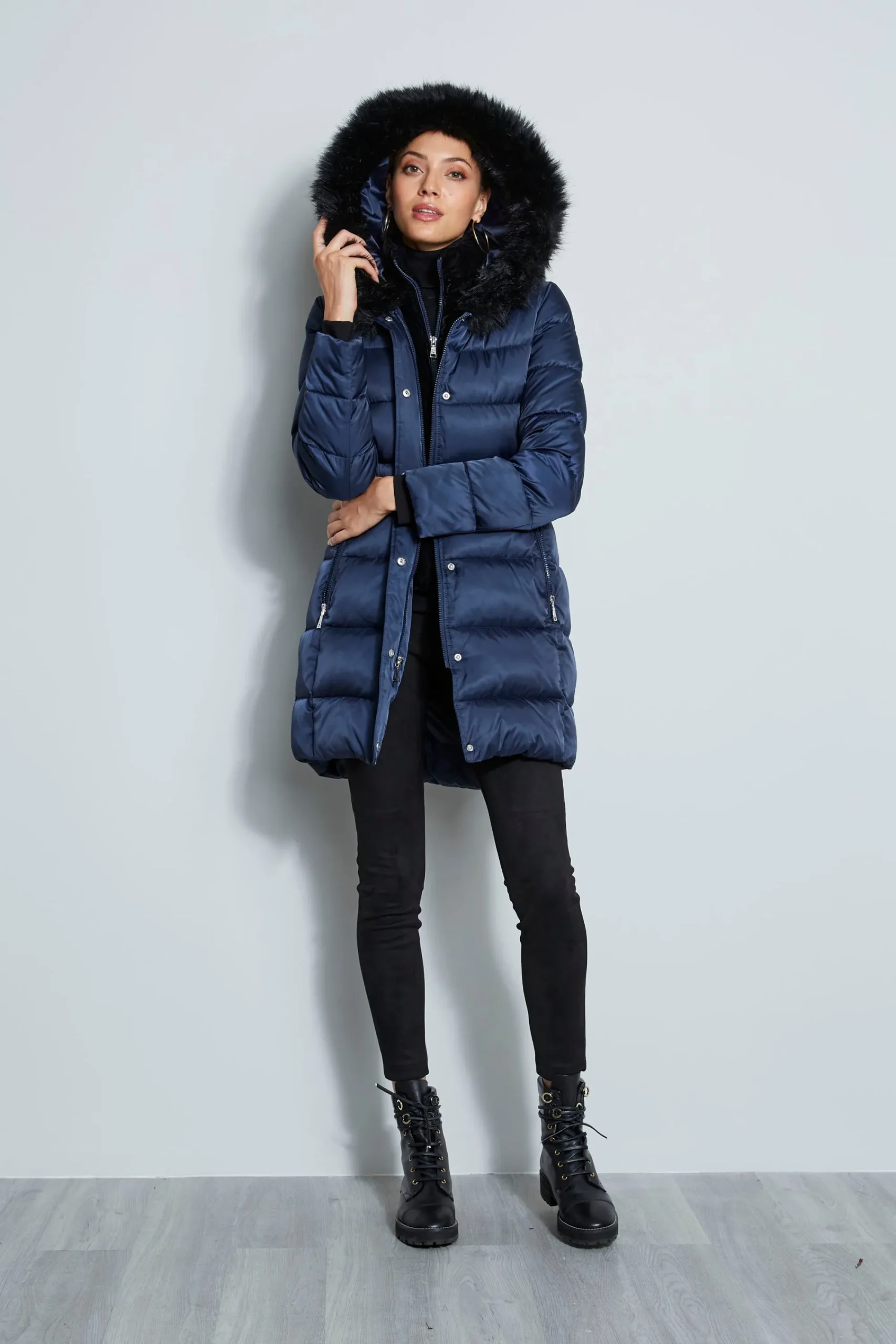 tahari_stitched_faux_fur__2-1.webp Elie Tahari Coats-Tahari Stitched Faux Fur Hood Puffer Coat