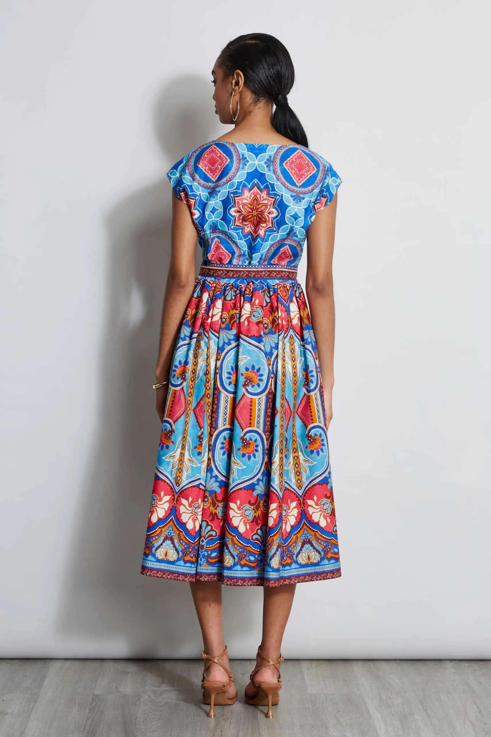 tapestry_floral_cotton_mi_5.webp Elie Tahari Dresses & Jumpsuits | Midi Dresses-Tapestry Floral Cotton Midi Dress