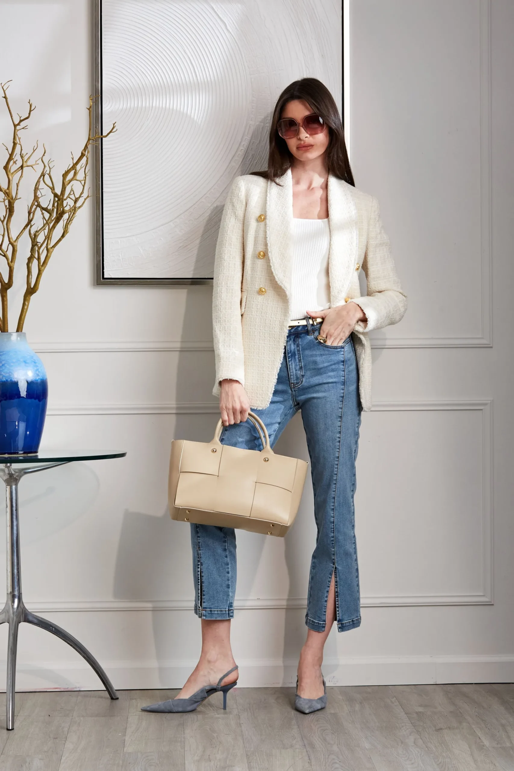 tweed_double_breasted_bla_1.webp Elie Tahari Jackets & Blazers-Tweed Double Breasted Blazer