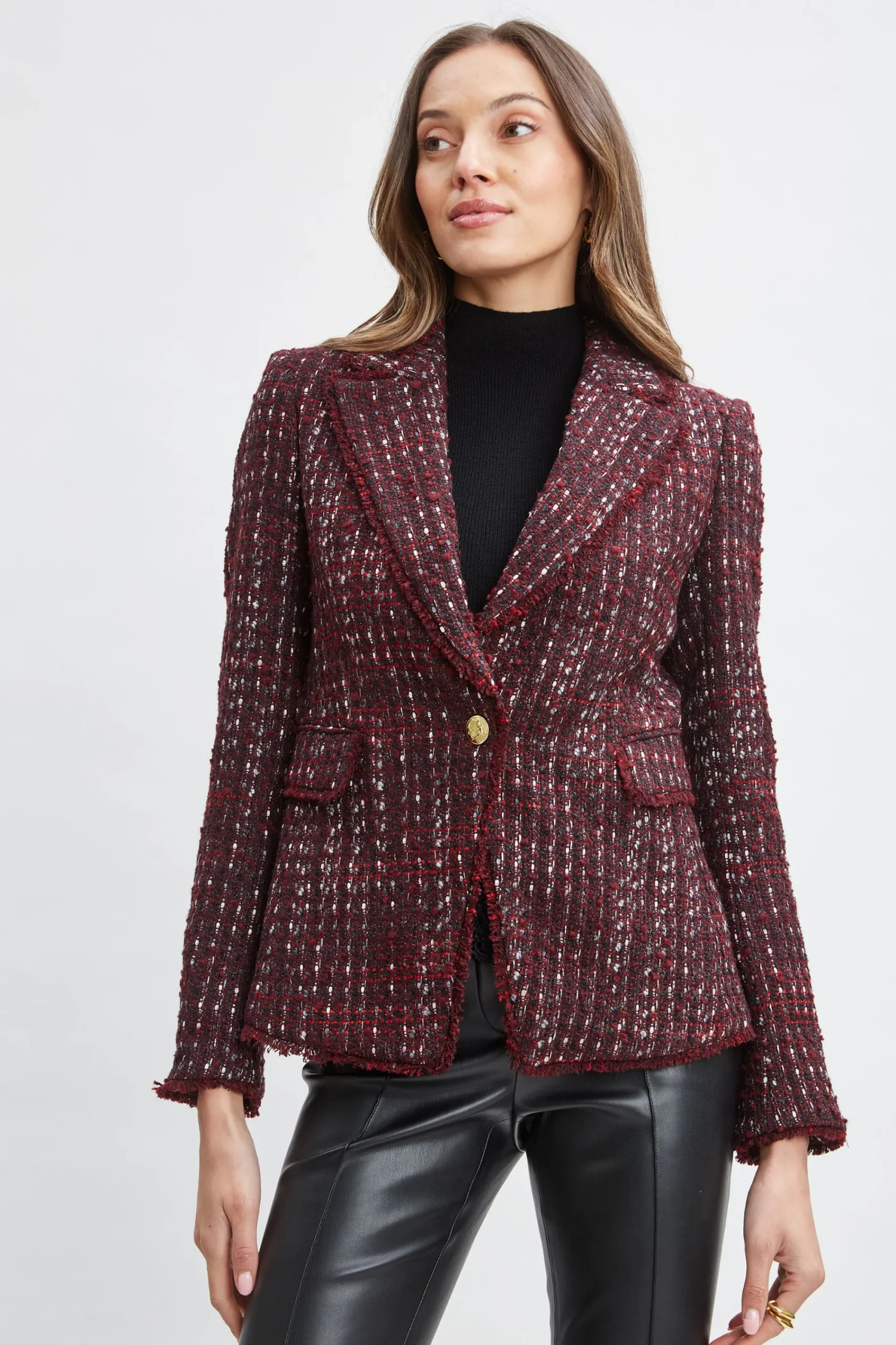 tweed_single_button_blaze_0.webp Elie Tahari Jackets & Blazers | Suiting-Tweed Single Button Blazer
