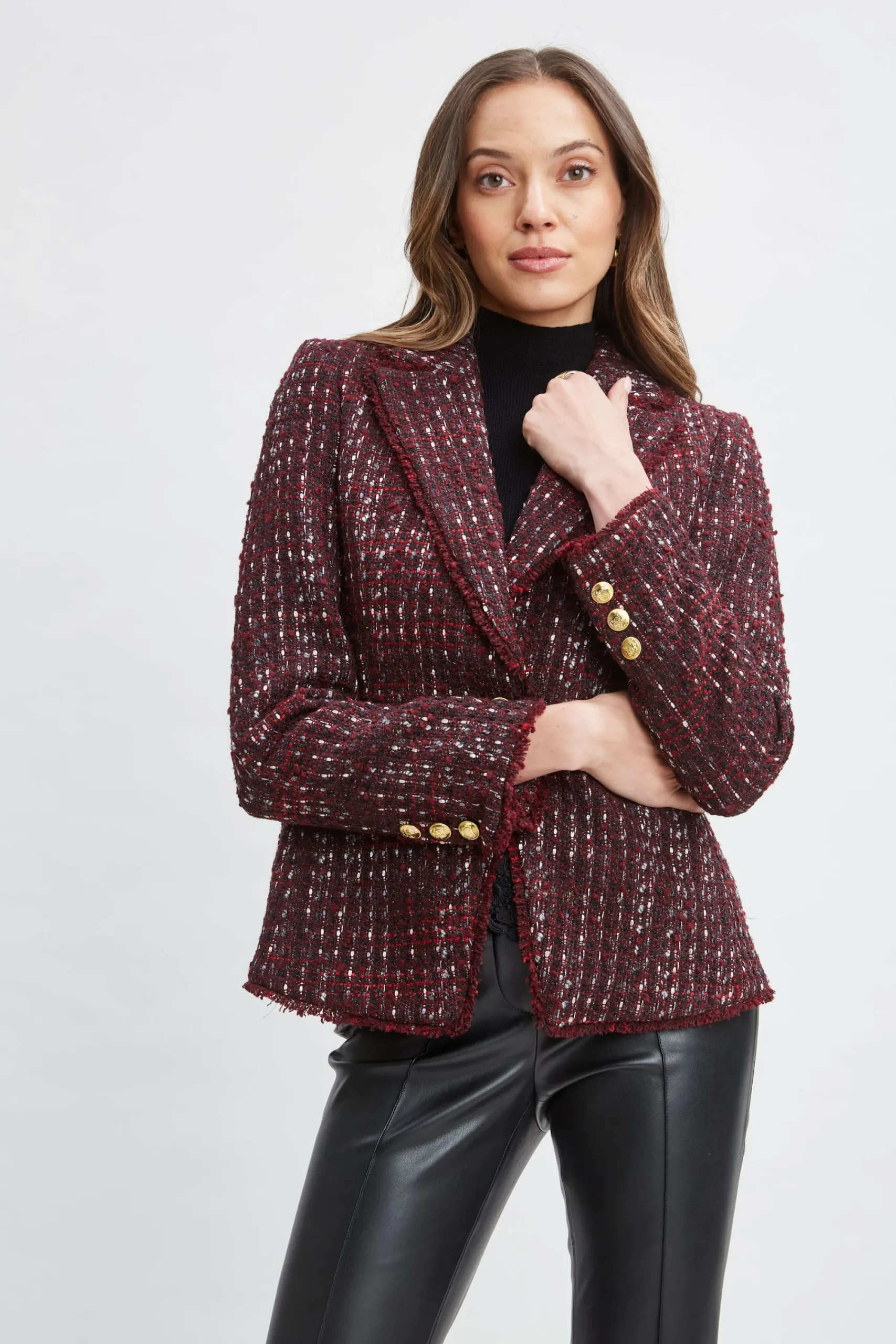 tweed_single_button_blaze_3.webp Elie Tahari Jackets & Blazers | Suiting-Tweed Single Button Blazer