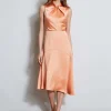 Elie Tahari Dresses & Jumpsuits | Sleeveless Dresses-Twist Neck Satin Dress