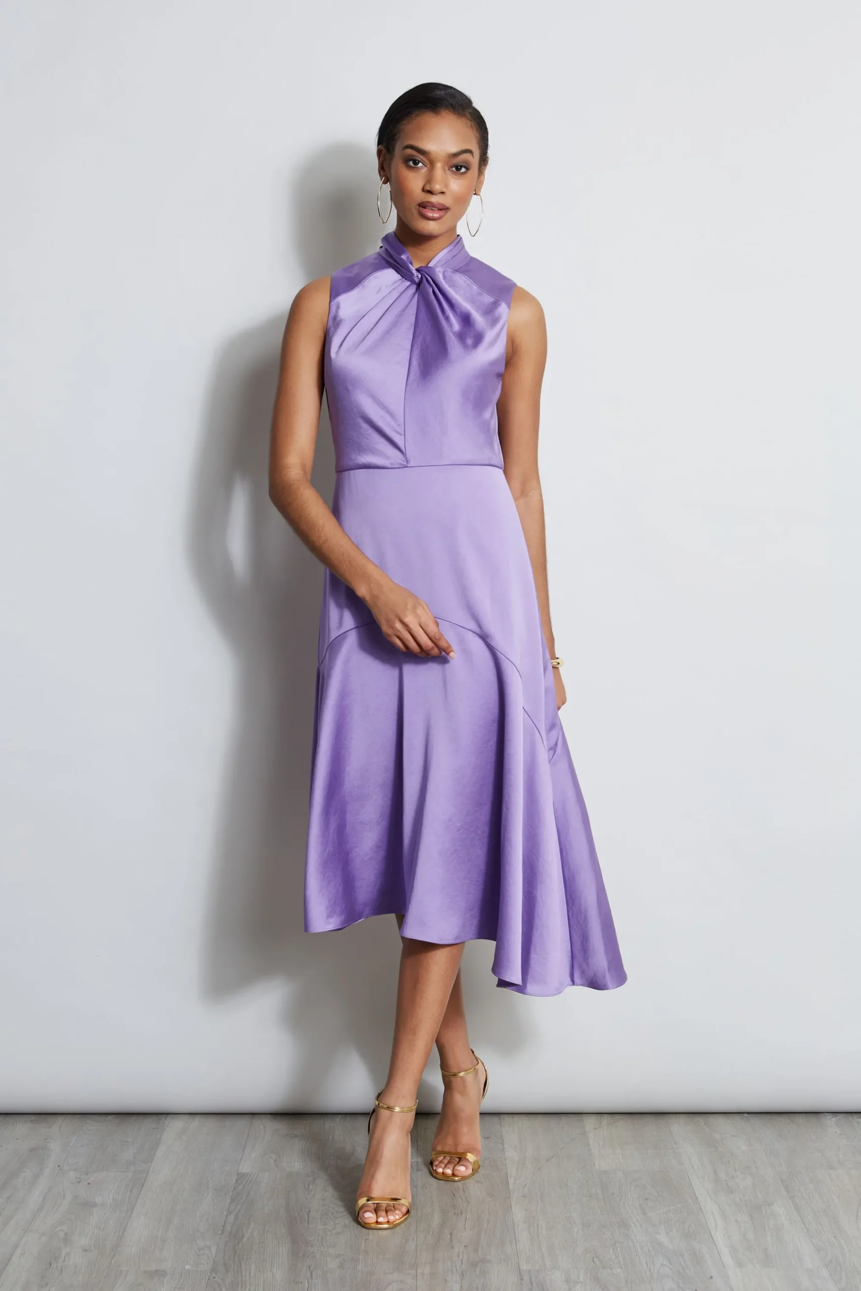 twist_neck_satin_dress_2.webp Elie Tahari Dresses & Jumpsuits | Sleeveless Dresses-Twist Neck Satin Dress