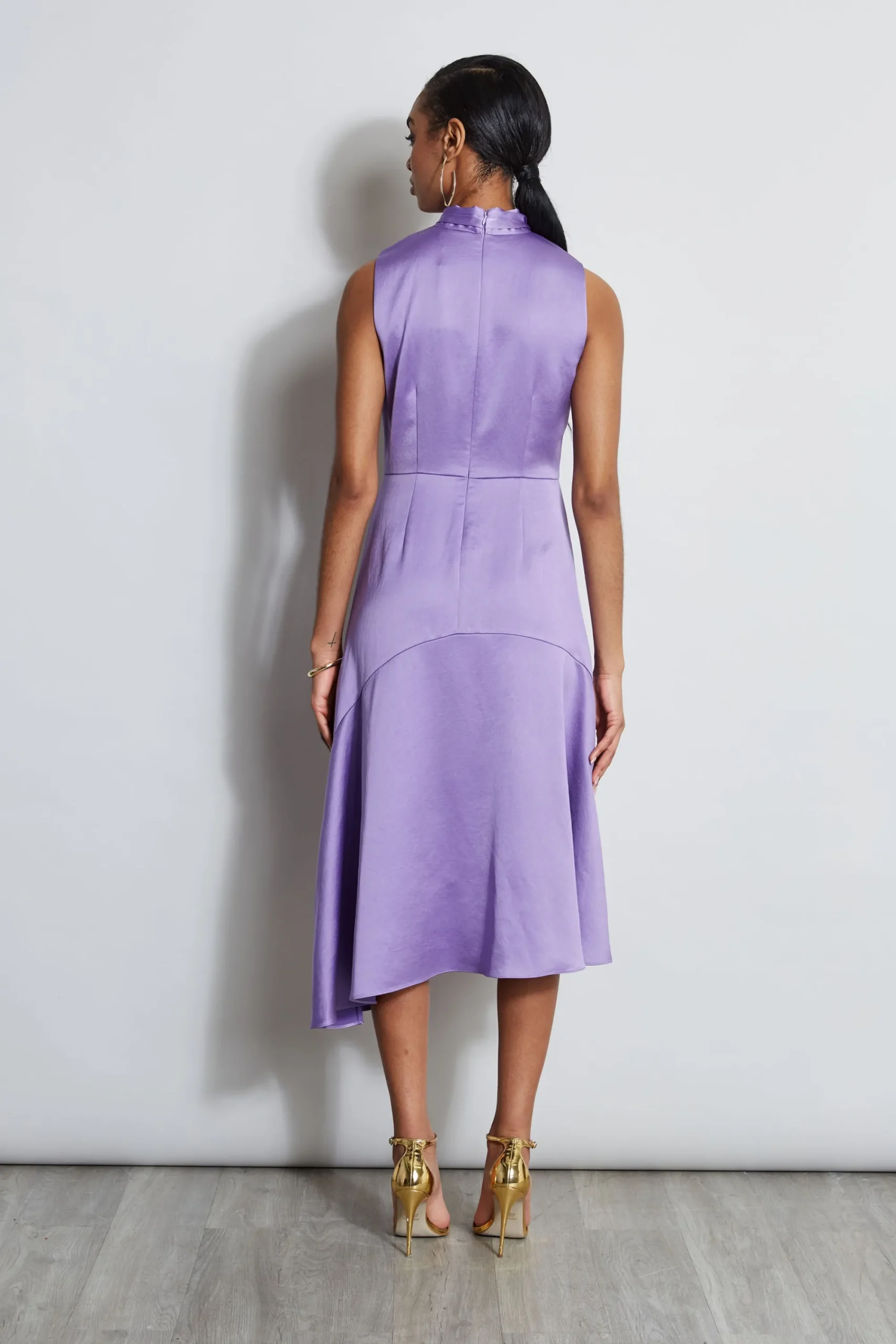 twist_neck_satin_dress_5.webp Elie Tahari Dresses & Jumpsuits | Sleeveless Dresses-Twist Neck Satin Dress