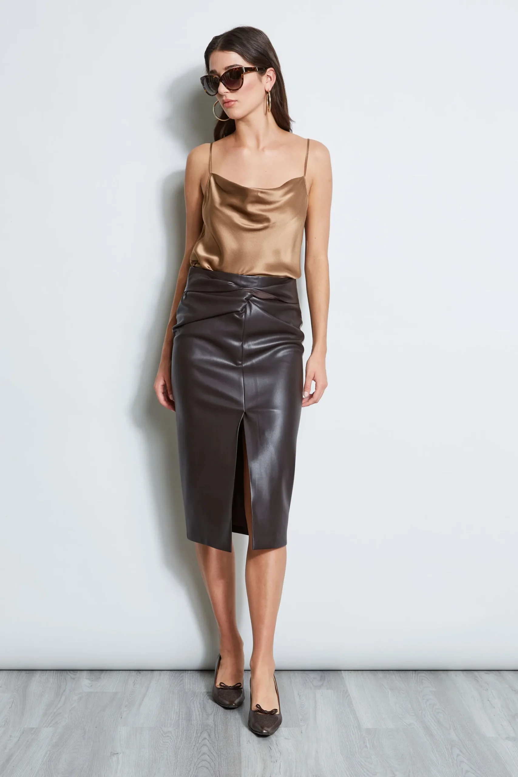 twist_vegan_leather_skirt_1.webp Elie Tahari Bottoms-Twist Vegan Leather Skirt