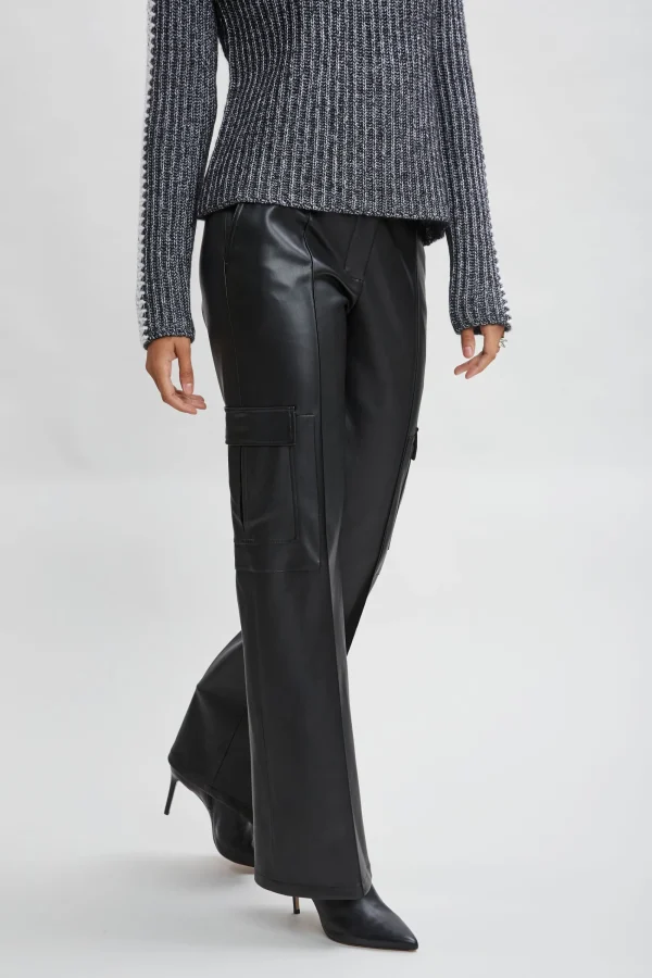 Elie Tahari Bottoms-Vegan Leather Cargo Pant